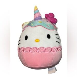 Squishmallows 8” Hello Kitty Ice Cream Cupcake Unicorn Plush Sanrio